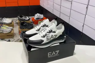 Emporio Armani EA7 Low-Top Lifestyle Sneakers Black Grey