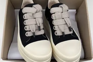 Rick Owens Drkshdw Low-Top Canvas Sneakers Black