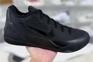 Nike Kobe 9 Em Protro Low-Top Basketball Shoes Triple Black
