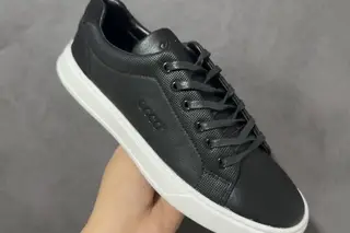 Ecco Soft 60 Low-Top Skate Shoes Black White