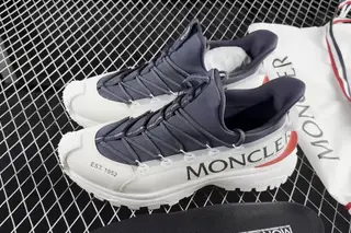 Moncler Trailgrip GTX Low-Top Trail Running Shoes Grey White