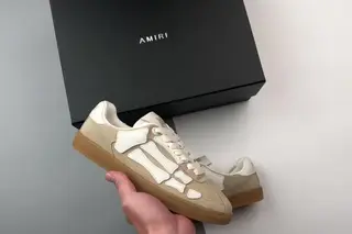 Amiri x Nba Pacific Bones Low-Top Skate Shoes Beige