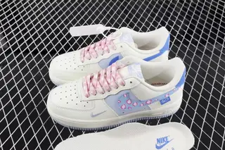 Nike Air Force 1'07 Low Misty Isle Tide Skate Shoes Blue Pink
