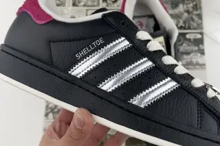 Adidas Originals Superstar Low-Top Skate Shoes Black Red