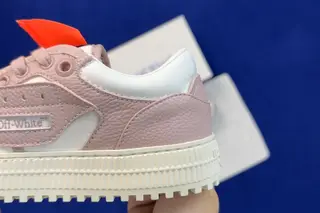 Off-White Ow Court Low-Top Skate Shoes Pink White