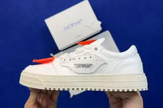 Off-White Ow Court Low-Top Skate Shoes White Orange