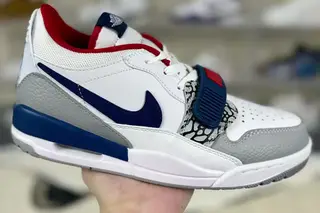 Jordan Legacy 312 Low-Top Basketball Shoes White Blue