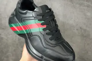 Gucci Rhyton Low-Top Chunky Sneakers Black