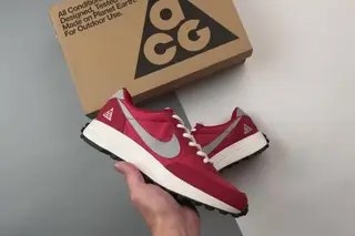 Nike Ldv ACG Low-Top Trail Running Shoes Grey Red