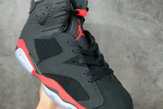 Jordan AJ6 Retro High-Top Basketball Shoes Black Red