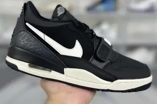 Jordan Legacy 312 Low-Top Basketball Shoes Black White (JORDAN-141)