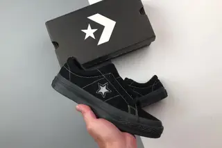 Converse One Star Suede Ox Low-Top Skate Shoes Triple Black