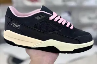 Jordan Flight Court Low-Top Basketball Shoes Black Pink