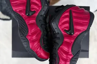 Nike Foamposite Pro OG Mid-Top Basketball Shoes Red Black