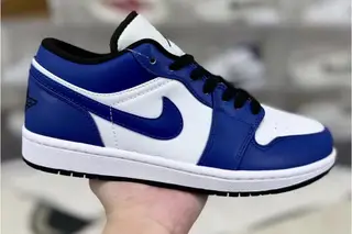 Jordan 1 Low Game Royal Basketball Shoes White Blue
