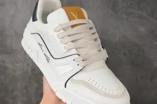 Louis Vuitton Trainer Monogram Low-Top Skate Shoes White Black