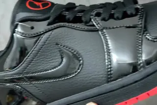 Jordan 1 Low Gina Basketball Shoes Black Red