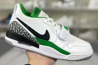 Jordan Legacy 312 Low-Top Basketball Shoes White Black Green