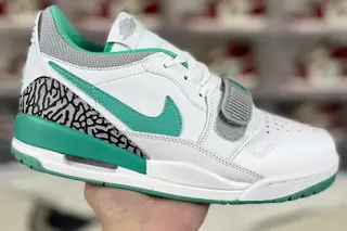 Jordan Legacy 312 Low White Turquoise Basketball Shoes White Green