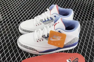 Jordan 3 Retro True Blue Low-Top Basketball Shoes Blue (JORDAN-179)