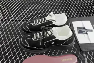 Chanel Low-Top Chunky Sneakers Black White Red (CHANEL-9)