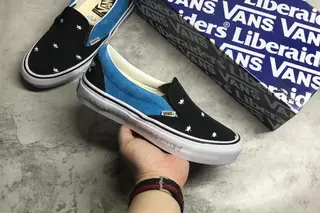 Vans Liberaiders x Classic Slip 98 Low-Top Skate Shoes Royal Blue Black