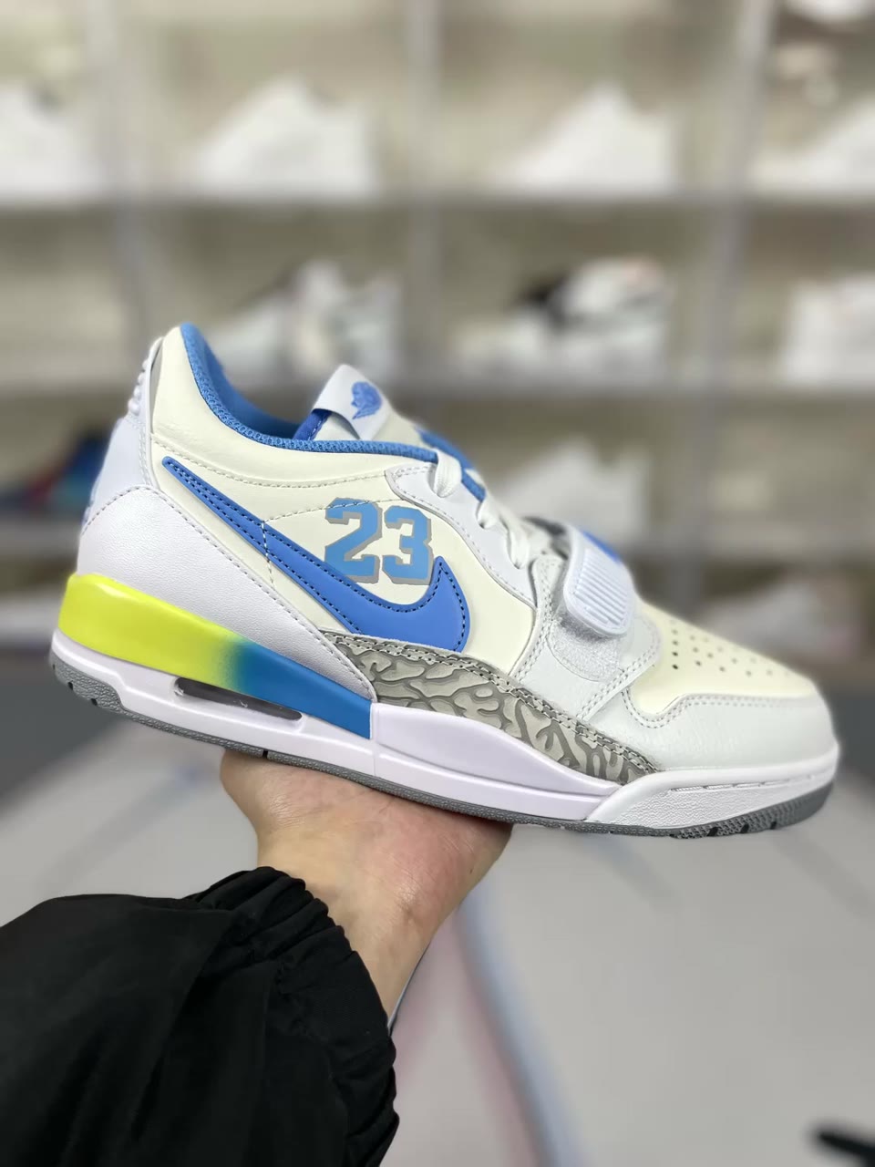 Jordan Legacy 312 Low Basketball Shoes White Blue (JORDAN-136)