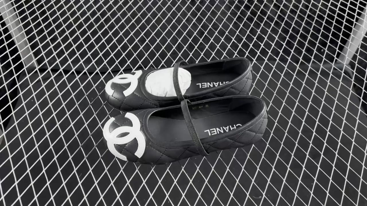 Chanel 26s Ballet Flat Low-Top Sneakers Black