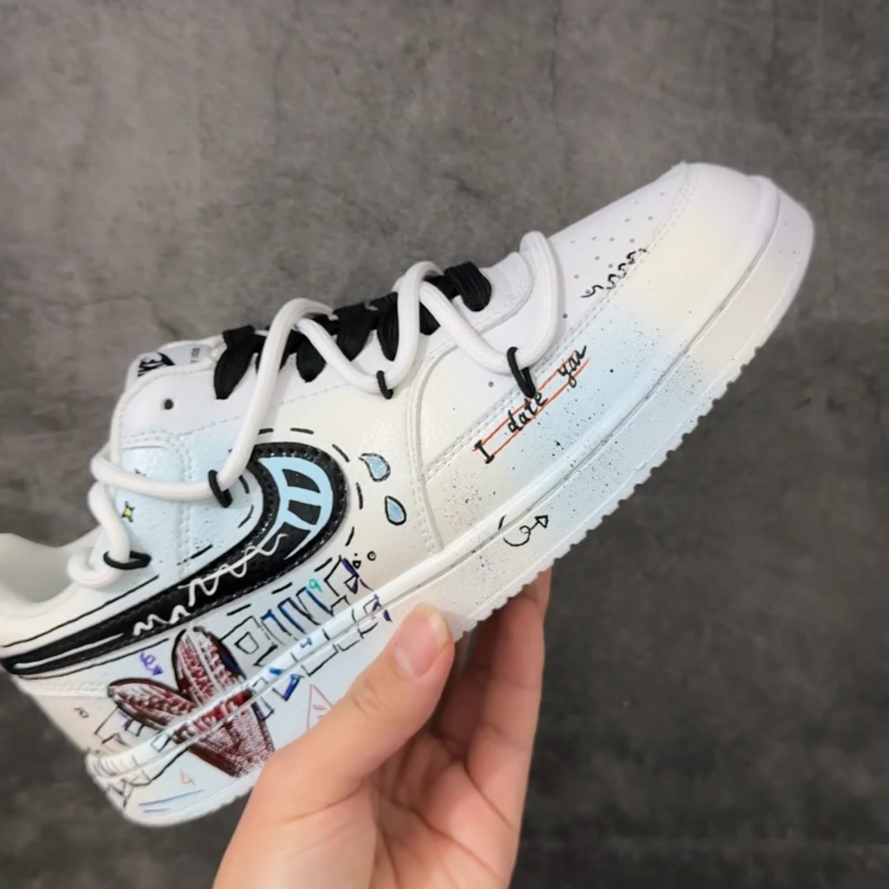 Nike Court Vision Lo ‘diy' Low-Top Skate Shoes Multi