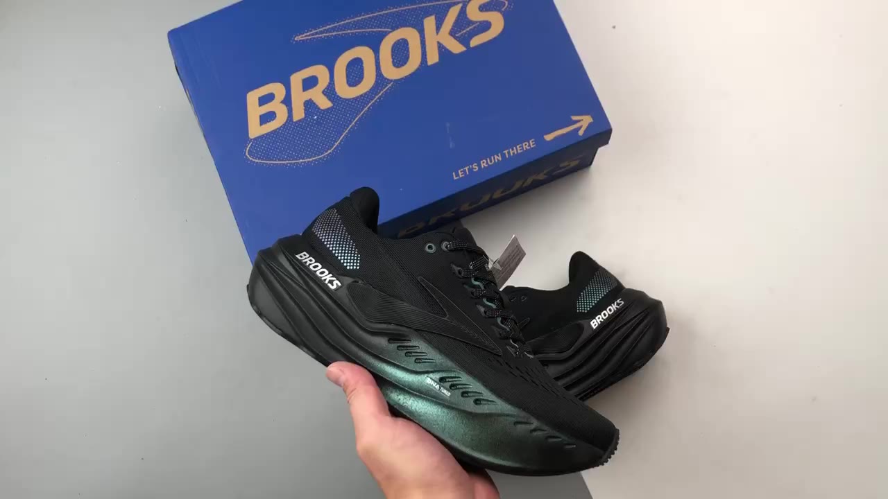 Brooks Glycerin Max Low-Top Running Shoes Black Green (BROOKS-2)