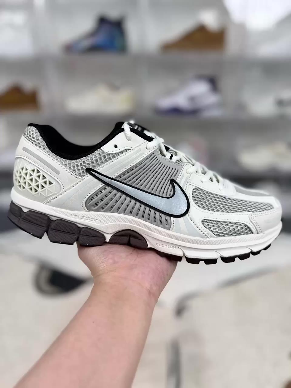 Nike Zoom Vomero 5 Phantom Low-Top Running Shoes Silver