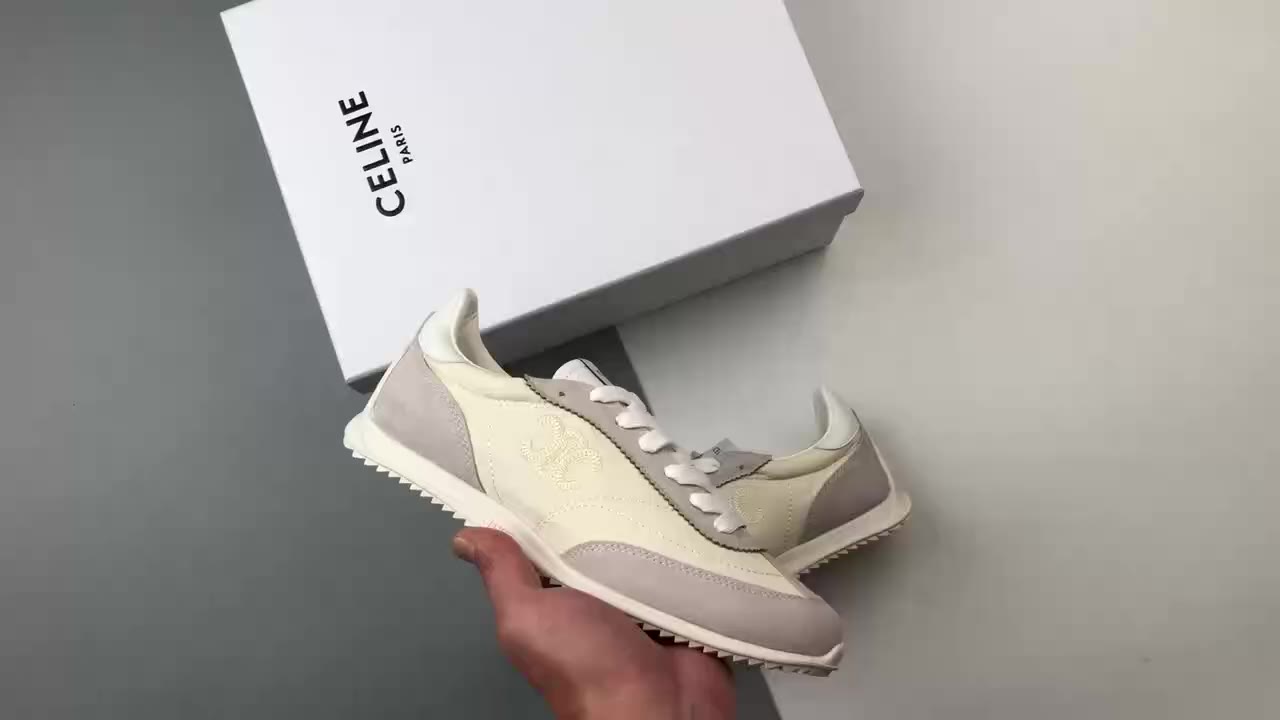 Celine Racer Triomphe Low-Top Lifestyle Sneakers Sail