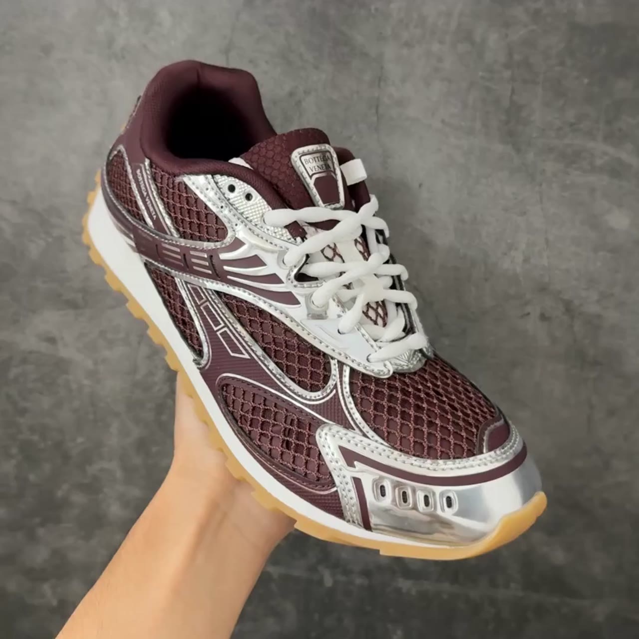 Bottega Veneta Orbit Runner Bv Low-Top Chunky Sneakers White