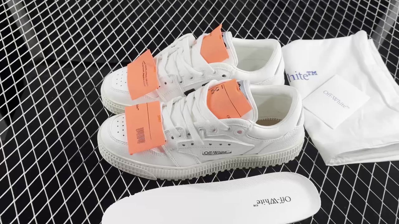 Off-White 3.0 Court Low-Top Skate Shoes White