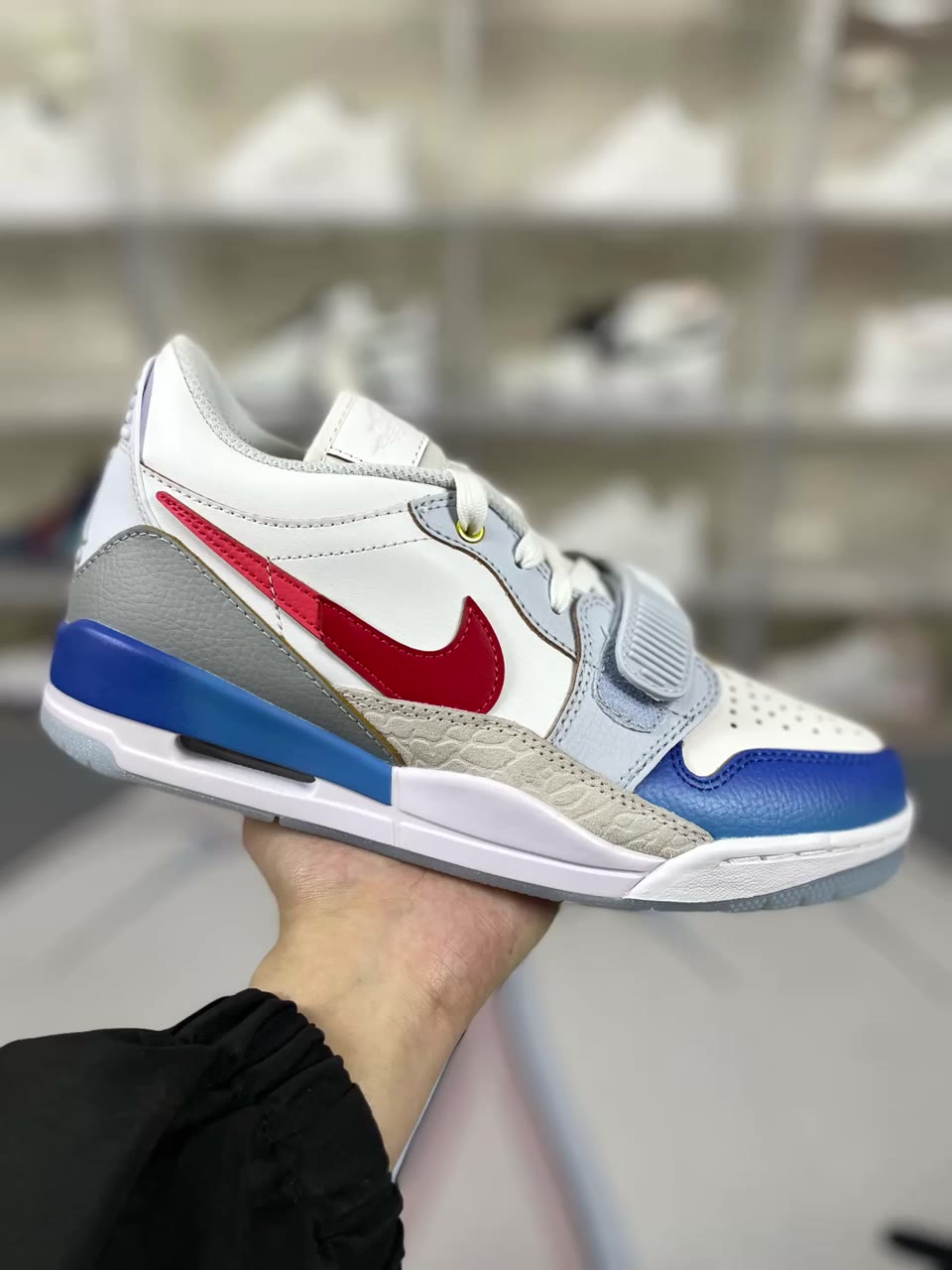 Jordan Legacy 312 Low Basketball Shoes White Blue Red (JORDAN-146)