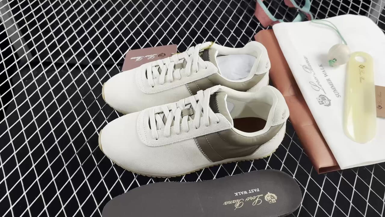 Loro Piana Walk Wish Low-Top Lifestyle Sneakers Apricot