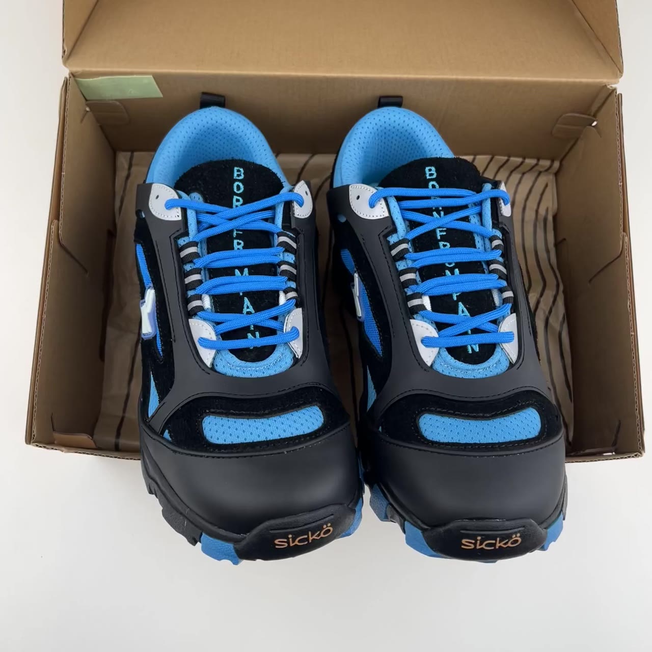 xVESSEL x Sicko Low-Top Trail Running Shoes Black Blue