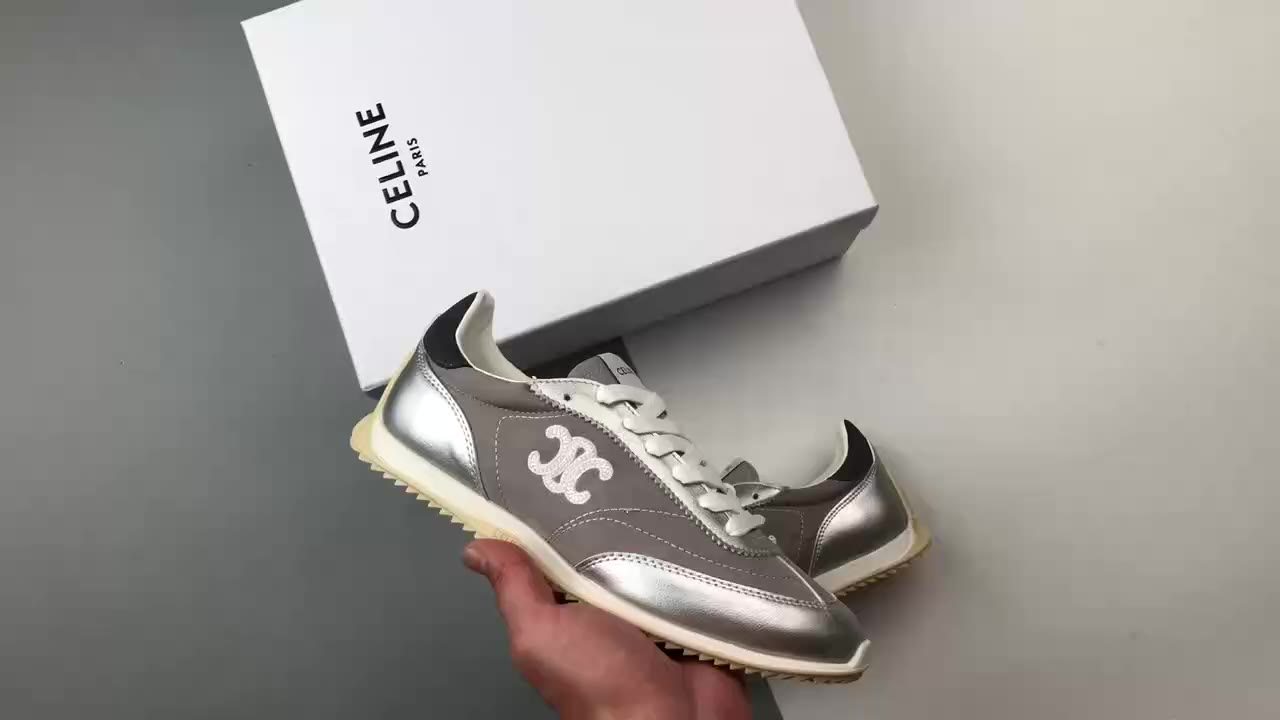 Celine Racer Triomphe Low-Top Lifestyle Sneakers Grey (CELINE-3)